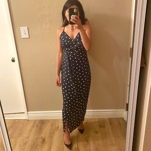 👩🏽‍⚖️Vintage doll👩🏼‍⚖️Bardot wrap polka dots maxi dress